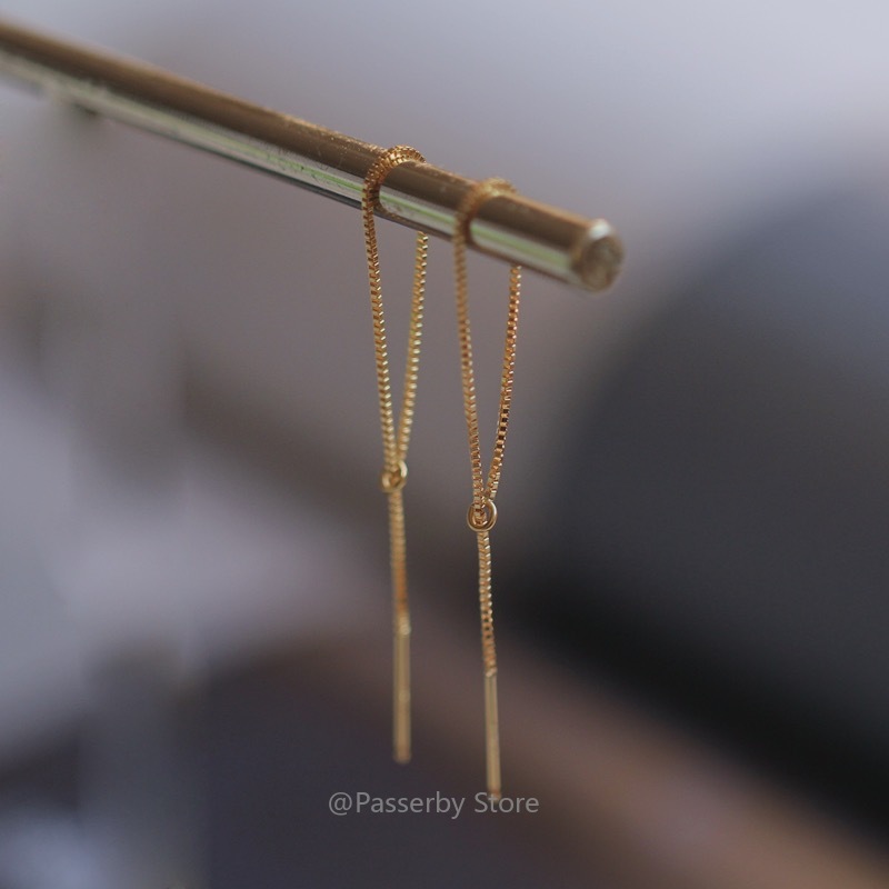 Simple Style Chain Earrings Wire Earrings 14KGF Gold Filled Jewelry Two Type Handmade for Women 1 Pair, Silver
Simple Style Chain Earrings Wire Earrings 14KGF Gold Filled Jewelry Two Type Handmade for Women 1 Pair, Silver