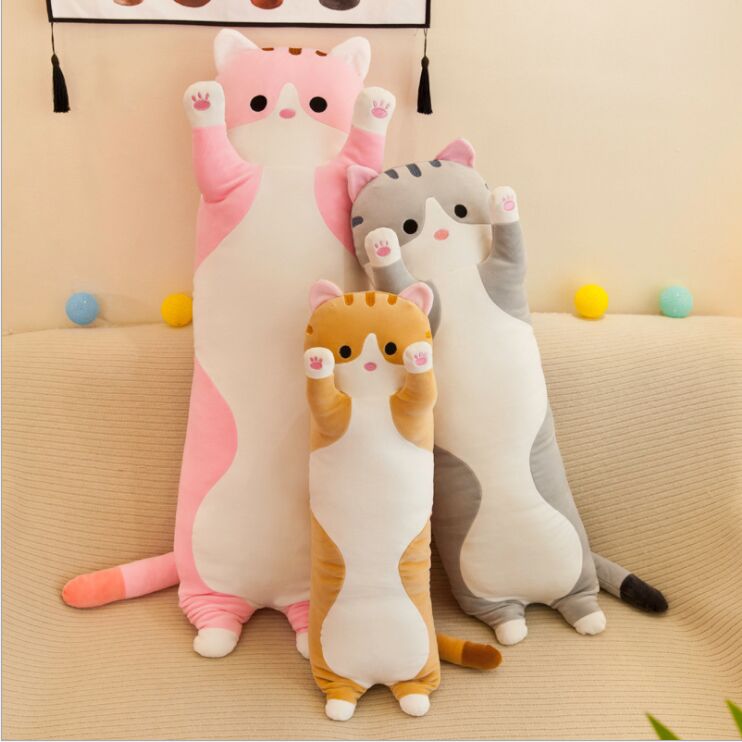 50cm70cm90cm selling Long lovely cat pillow cute cat plush toys Birthday present Sofa cushion for leaning on