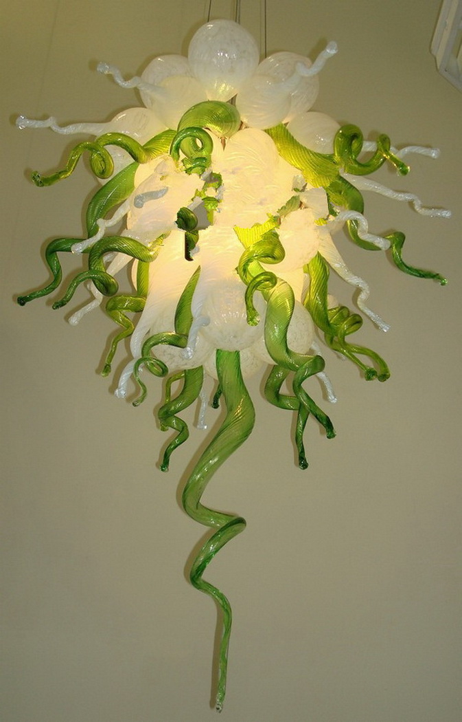 Blown Glass Pendant Lamps Energy Saving Light Source Chihuly Style Handmade Glass Ceiling Lights