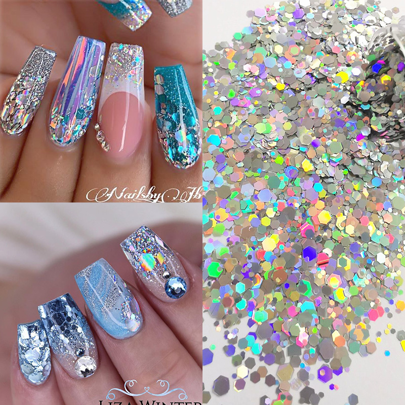 1 Box Holographics Nail Powder Glitter Silver Irregular Flakes Palliette Nail Powder Polish Flakes Spangle Art Decorations
1 Box Holographics Nail Powder Glitter Silver Irregular Flakes Palliette Nail Powder Polish Flakes Spangle Art Decorations