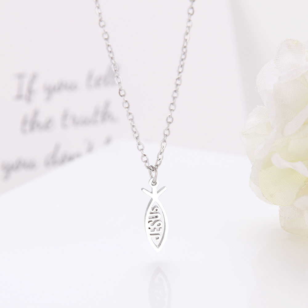New Brand Jewellery High-quality Genuine Stainless Steel Necklace Jesus Fish Pendant Necklace Engagement Jewelry Girl Bridal For Women
New Brand Jewellery High-quality Genuine Stainless Steel Necklace Jesus Fish Pendant Necklace Engagement Jewelry Girl Bridal For Women