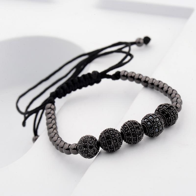 Beaded, Strands 2021 CZ Ball Black Bracelet Men Copper Beads Women's Macrame Bracelets&Bangles Jewelry Femme
Beaded, Strands 2021 CZ Ball Black Bracelet Men Copper Beads Women's Macrame Bracelets&Bangles Jewelry Femme