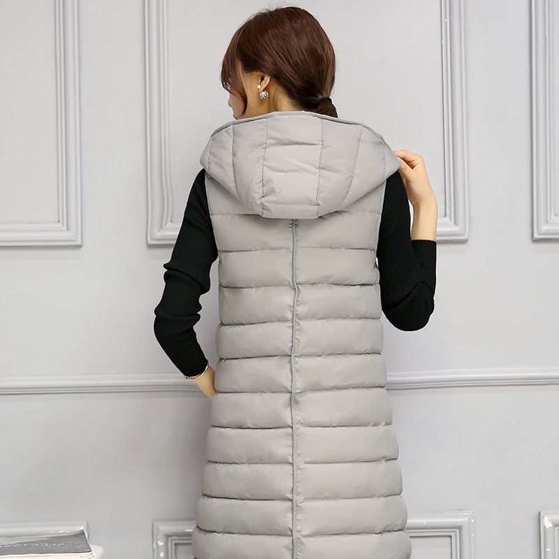 New Brand 2918 Winter Sleeveless Women jacket Long Thick Cotton Vest Female Hooded Slim Waistcoat Women Outwear LX872, Black
New Brand 2918 Winter Sleeveless Women jacket Long Thick Cotton Vest Female Hooded Slim Waistcoat Women Outwear LX872, Black