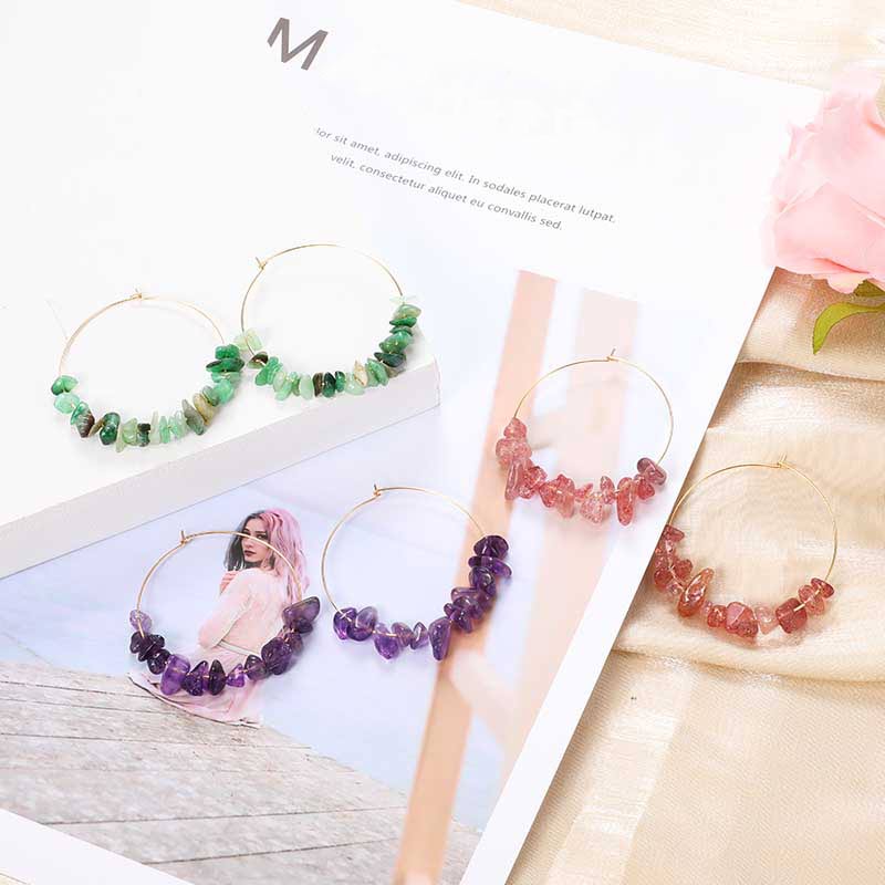New Trendy Colorful Natural Stone Circle Earring For Women Bohemian Creative Big Circle Dangle Earrings Summer Beach Jewelry
New Trendy Colorful Natural Stone Circle Earring For Women Bohemian Creative Big Circle Dangle Earrings Summer Beach Jewelry