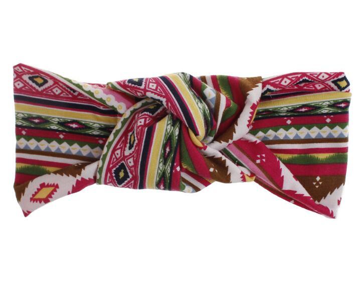 2019 New Boho Style Women Fashion Knot Headbands Beauitful Floral Printed Headwrap Sport Yogo Hair Bands