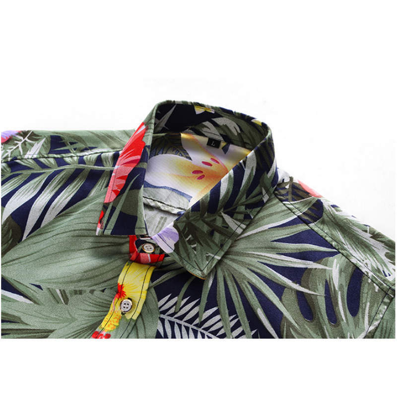 Shirt Men Summer New Short Sleeve Hawaiian Shirt Mens Casual Button Down Dress Shirts for Holiday Chemise 7XL