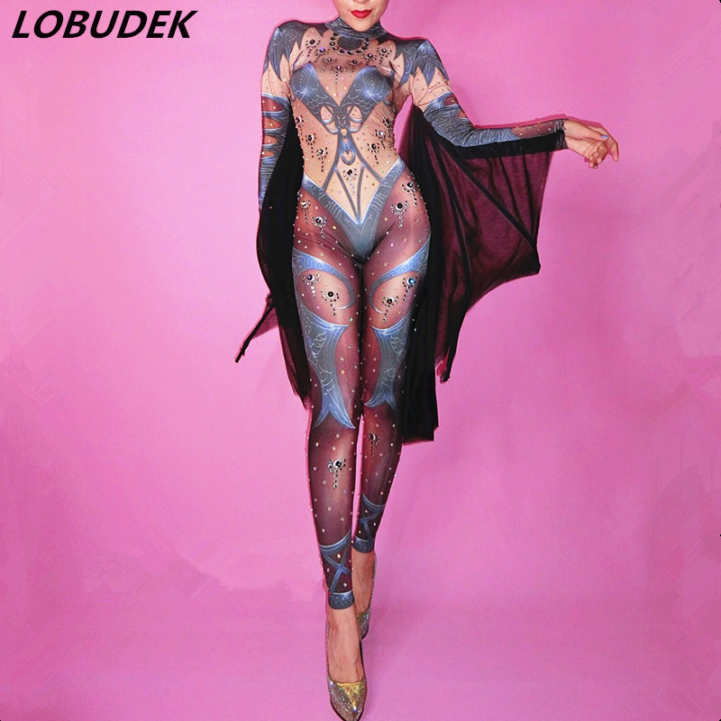 Sparkly Crystals Stretch Skinny Jumpsuit Wing Bodysuit Halloween Nightclub Female Role Playing Costume Show Stage Performance, Jumpsuits
Sparkly Crystals Stretch Skinny Jumpsuit Wing Bodysuit Halloween Nightclub Female Role Playing Costume Show Stage Performance, Jumpsuits
