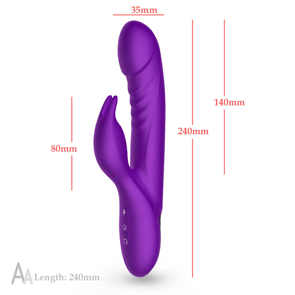 Khalesex 360 Degree Rotate Dildo Vibrator 7 Speeds Quiet Clitoris Rabbit Stimulate G Spot Adult Sex Toys for Woman Marsturbator Y191214