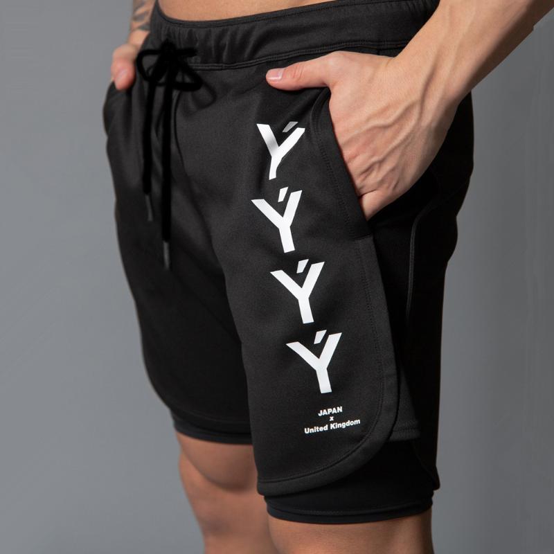 Men 2 in 1 Running Shorts Jogging Gym Fitness Training Quick Dry Short Pants Male Summer Sports Workout Double layer Bermuda, Black (white print)
Men 2 in 1 Running Shorts Jogging Gym Fitness Training Quick Dry Short Pants Male Summer Sports Workout Double layer Bermuda, Black (white print)
