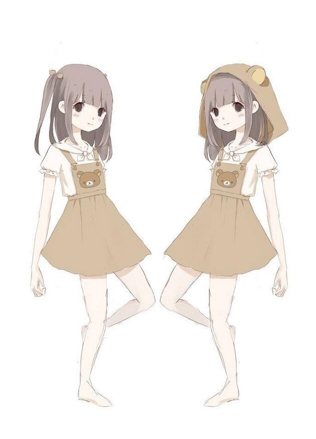 Girl overalls Women039s Kawaii Rilakkuma Dress Cute Bear Embroidery Cosplay Dress Lolita Overall Detachable Hood28016958230235