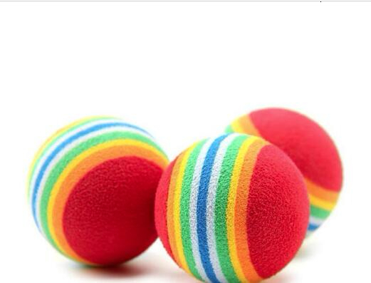 Diameter pet toy 35mm interesting Pet Toy dog and cat Toys Super cute Rainbow Ball Cartoon plush toy