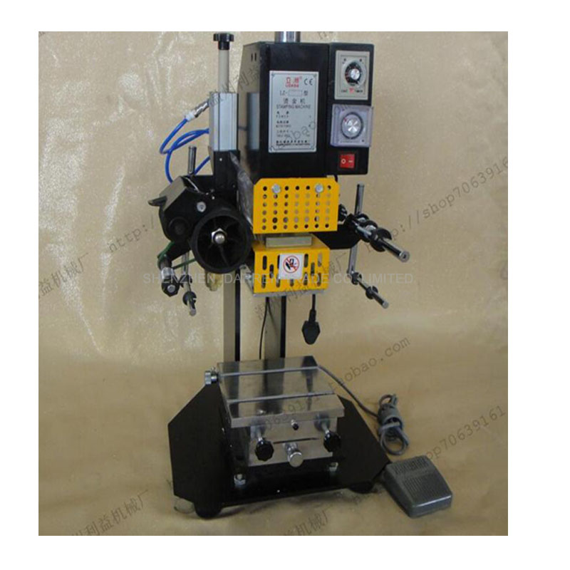 Desktop Pneumatic Plane Hot Stamping Foil MachineLZ-90-1, card,leather stamping, shoes stamper
Desktop Pneumatic Plane Hot Stamping Foil MachineLZ-90-1, card,leather stamping, shoes stamper