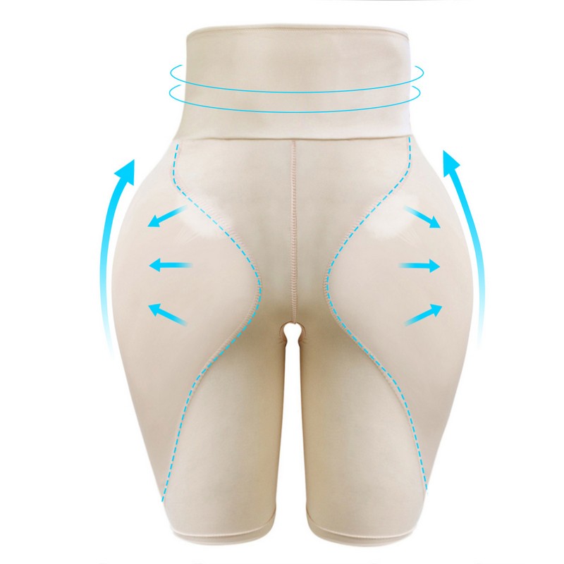 Men FAKE ASS Body Shapers High Waisted Side Booty Padded Seamless Tummy Control Panties Shapewear Boxer Hip Enhancer Butt Lifter Underwear Plus Size 6