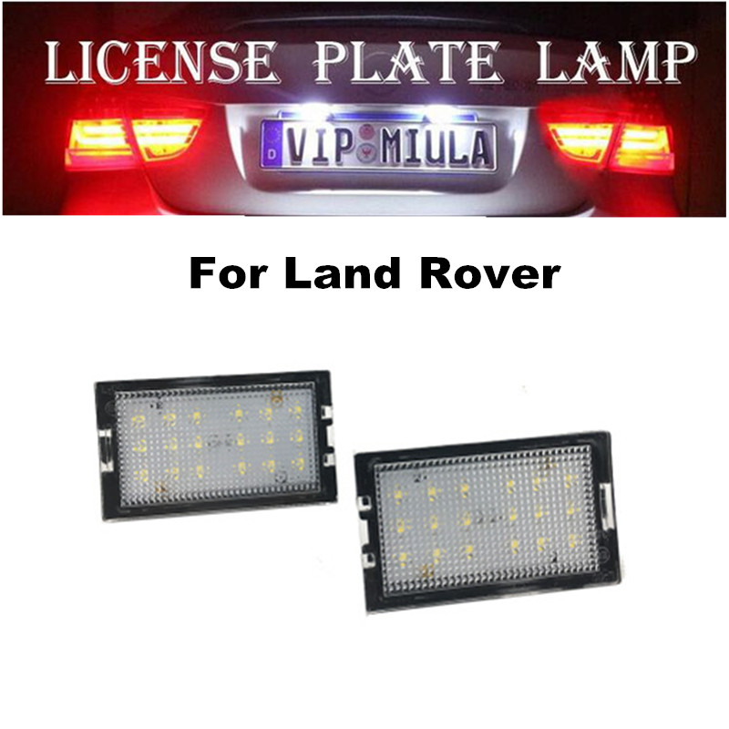 

Car License Plate Lamp For Land Rover Discovery 3 4 Range Rover Sport Freelander 2 6500K White Color License Plate LED Light