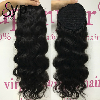 160g Drawstrin body wave ponytail hair extension for black women,loose wave weave ponytail hairstyle 26" wavy pony tail hairpiece chignon