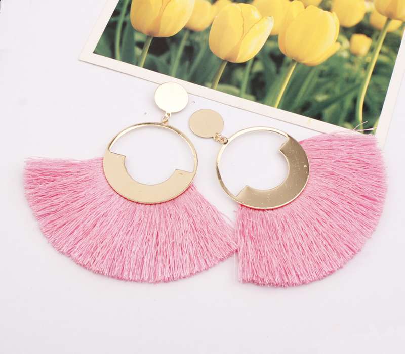 Bohemian fashion tassel earrings female national pendant long rope girl ladies fashion Posey jewelry birthday Easter