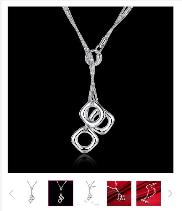 High grade Tai Chi necklace hanging three Quartet sterling silver plate necklace STSN153,fashion 925 silver Chains necklace factory