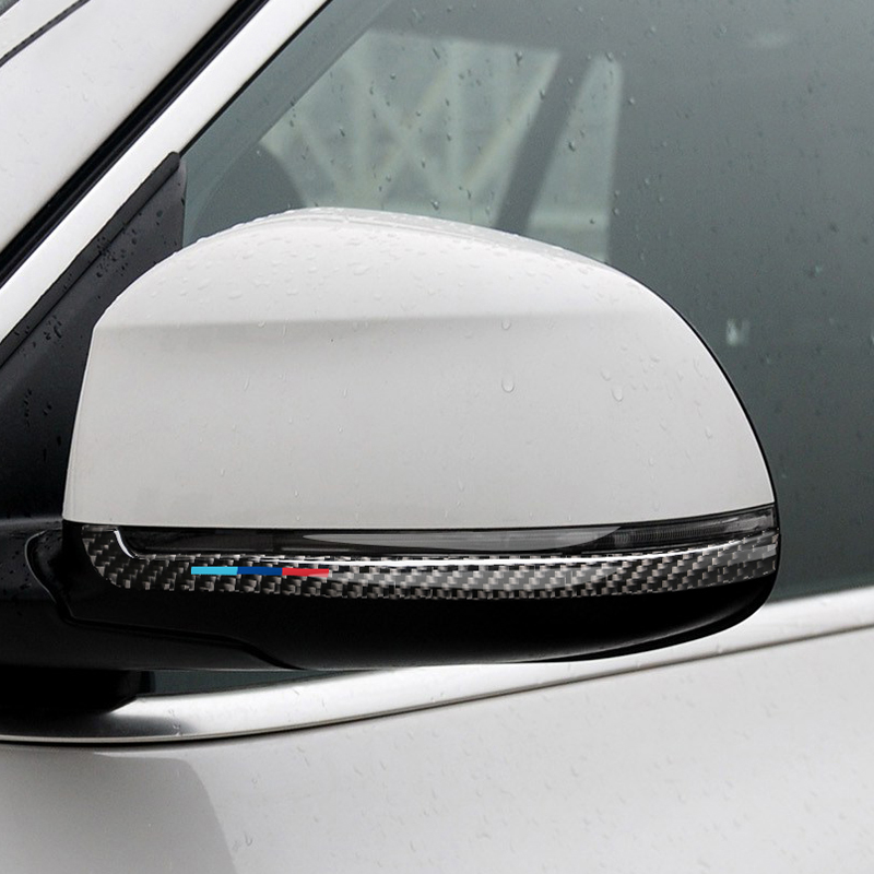 For BMW X5 F15 X6 F16 X3 F25 X4 F26 Carbon Fiber Rearview Mirror Anti-rub Strip Car Styling Anti-collision Stickers Accessories