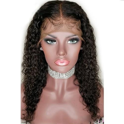 New arrival water wave lace front wig Pre plucked curly 360 lace frontal wig brazilian hair wigs 130%density with baby hair bleached knots