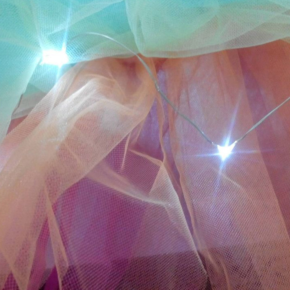 Rainbow Led Lighting Tutu Skirt Women Halloween Christmas Festival School Girl Stage Party Show Dance Mesh Mini Tulle Petticoat