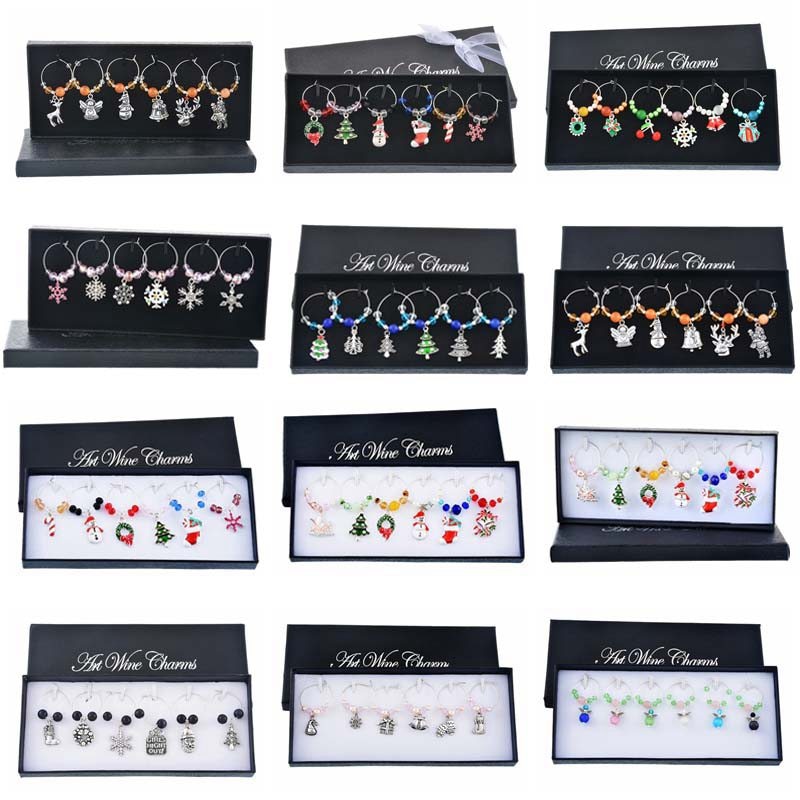 Hoomall 6PCs/Box Mixed Wine Charms Enamel Pendant Christmas Table Decorations Snowman Reindeer Snowflake Crystal Wine Marker
Hoomall 6PCs/Box Mixed Wine Charms Enamel Pendant Christmas Table Decorations Snowman Reindeer Snowflake Crystal Wine Marker