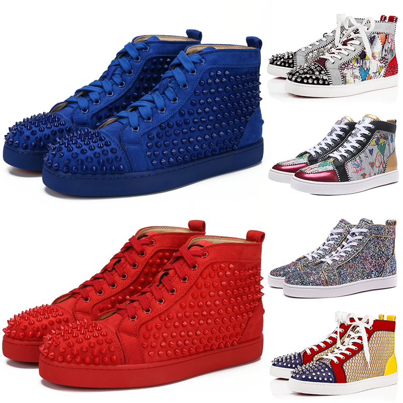Luxury Red Bottoms men women Studded Spikes Flats Designer shoes Glitter Party Lovers Genuine Leather Casual Rivet Sneakers 35-46, A2
Luxury Red Bottoms men women Studded Spikes Flats Designer shoes Glitter Party Lovers Genuine Leather Casual Rivet Sneakers 35-46, A2