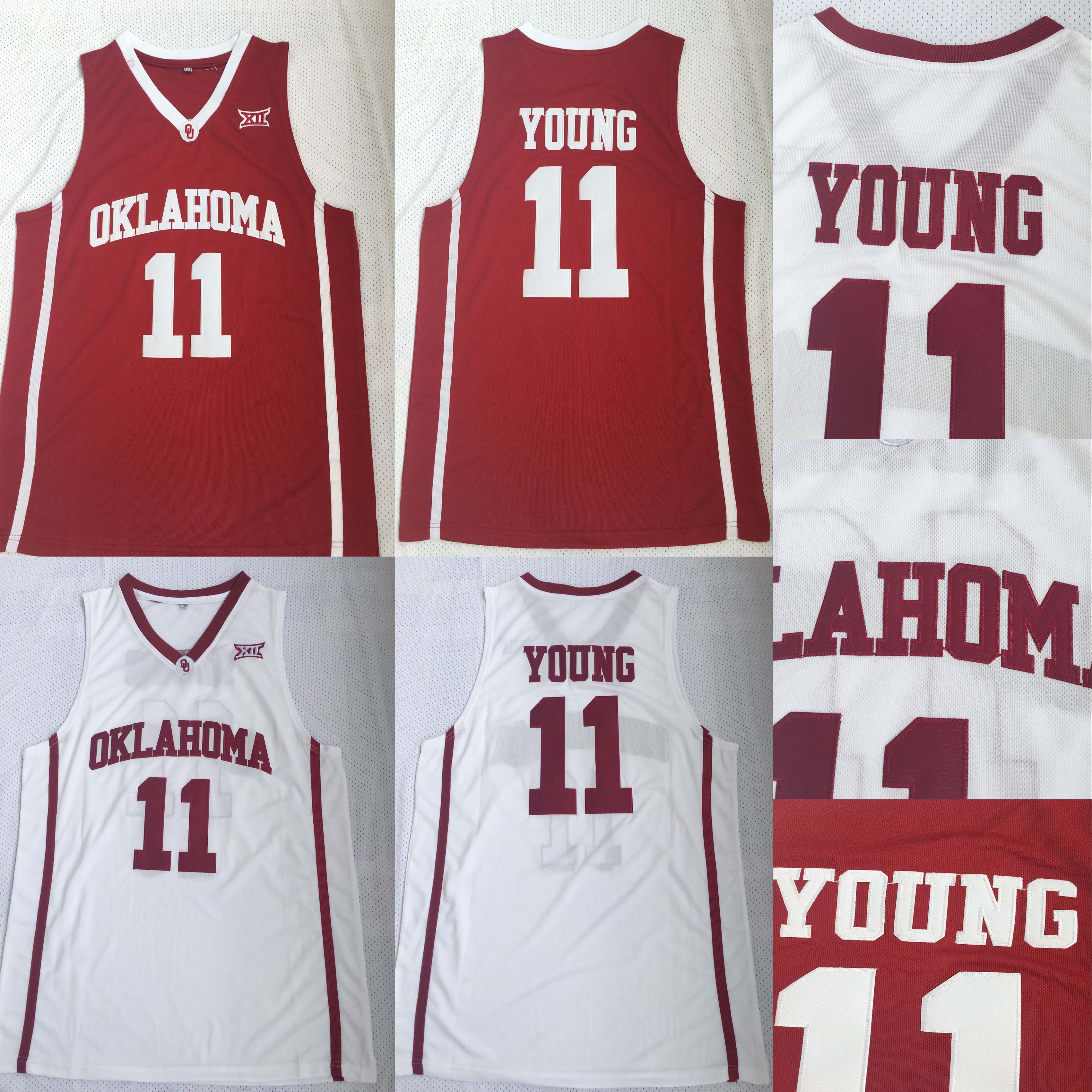 NCAA Trae Young 11 Oklahoma Sooners Jerseys University Basketball Trae Young College Jersey Sale Team Red Color Away White Sport Uniform
NCAA Trae Young 11 Oklahoma Sooners Jerseys University Basketball Trae Young College Jersey Sale Team Red Color Away White Sport Uniform