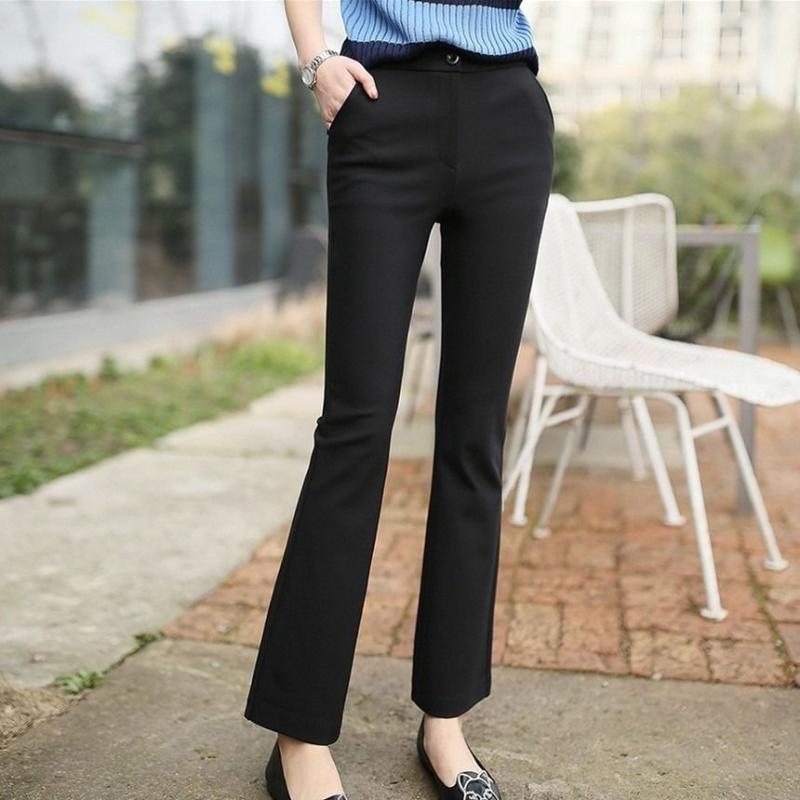 2020 New Spring and Summer Elegant Office Ladies Solid High Waist Women Elastic Slight Flare Pants Female Plus Size Trousers L50, As pic
2020 New Spring and Summer Elegant Office Ladies Solid High Waist Women Elastic Slight Flare Pants Female Plus Size Trousers L50, As pic