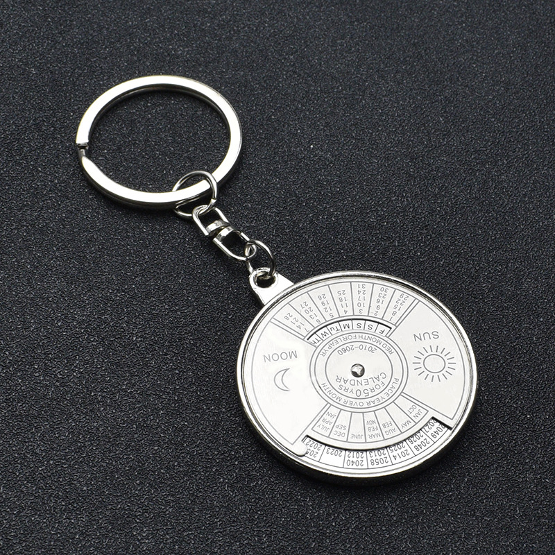 Silver Key Rings 50 Years Perpetual Calendar Designs Metal Keyring Holder Fashion Keychain Alloy Key Chain Jewelry Hot Cheap Promotion Gifts
Silver Key Rings 50 Years Perpetual Calendar Designs Metal Keyring Holder Fashion Keychain Alloy Key Chain Jewelry Hot Cheap Promotion Gifts