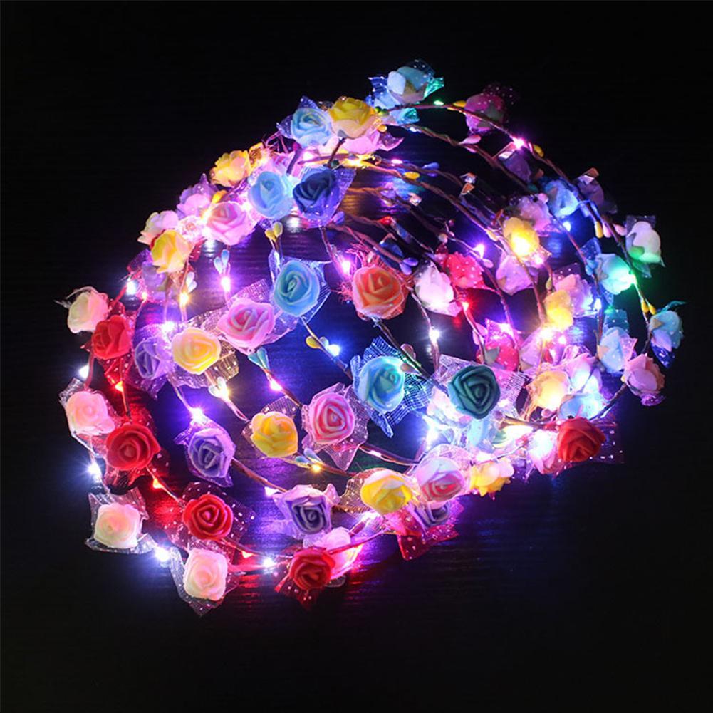 Women Girls LED Light Up Flower Headband Flashing Glowing Crown Masquerade Party Hair Wreath Hair Band Luminous Garlands
Women Girls LED Light Up Flower Headband Flashing Glowing Crown Masquerade Party Hair Wreath Hair Band Luminous Garlands