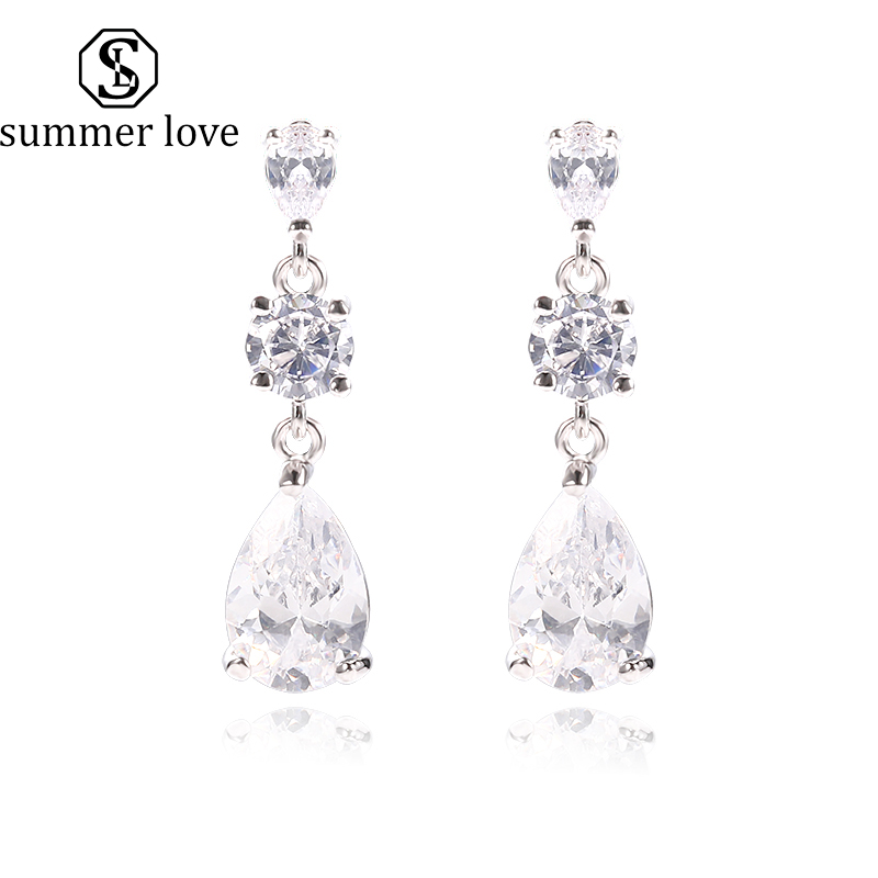 New Waterdrop Cubic Zirconia Dangle Earring for Women Girl Elegant CZ 925 Silver Rose Gold Silver Drop Earring Bride Wedding Party Jewelry
New Waterdrop Cubic Zirconia Dangle Earring for Women Girl Elegant CZ 925 Silver Rose Gold Silver Drop Earring Bride Wedding Party Jewelry