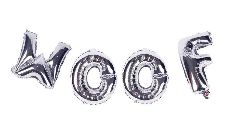 Happy Birthday Latex Balloon Set for Pet Puppy Dog Birthday Party Decoration Garland Banner Letter Woof