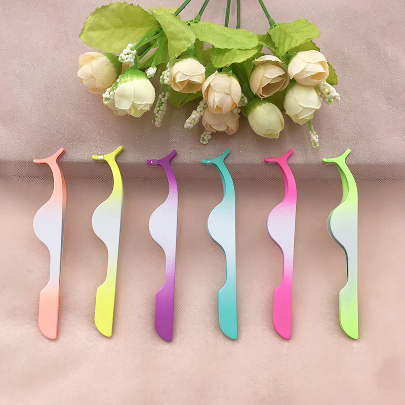 Wholesale False Eyelash Tweezers Gradient Color Curling Eye Lash Applicator Stainless Steel Tweezer Cosmetics Makeup Tools
Wholesale False Eyelash Tweezers Gradient Color Curling Eye Lash Applicator Stainless Steel Tweezer Cosmetics Makeup Tools