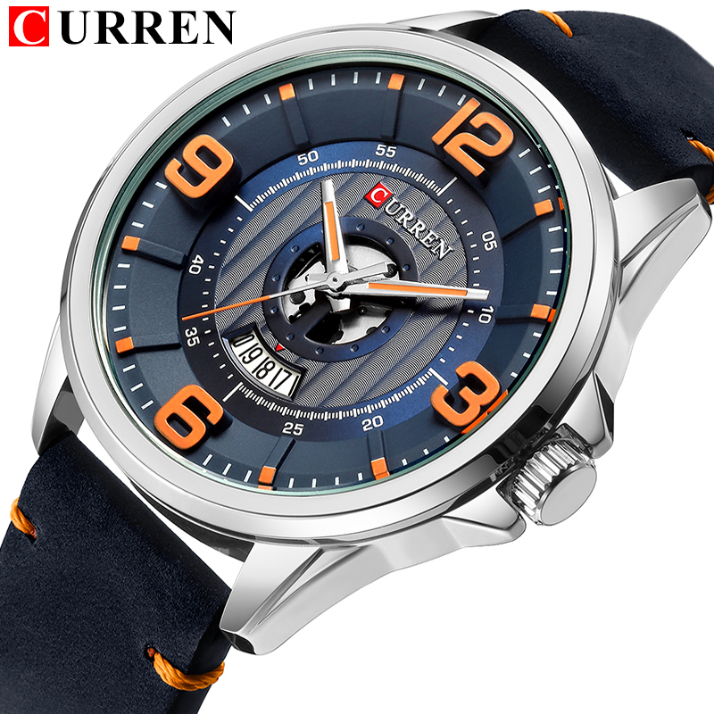 Mens Watches Top Brand CURREN Leather Wristwatch Analog Army Military Quartz Time Man Waterproof Clock Fashion Relojes Hombre LY191226, Black red
Mens Watches Top Brand CURREN Leather Wristwatch Analog Army Military Quartz Time Man Waterproof Clock Fashion Relojes Hombre LY191226, Black red