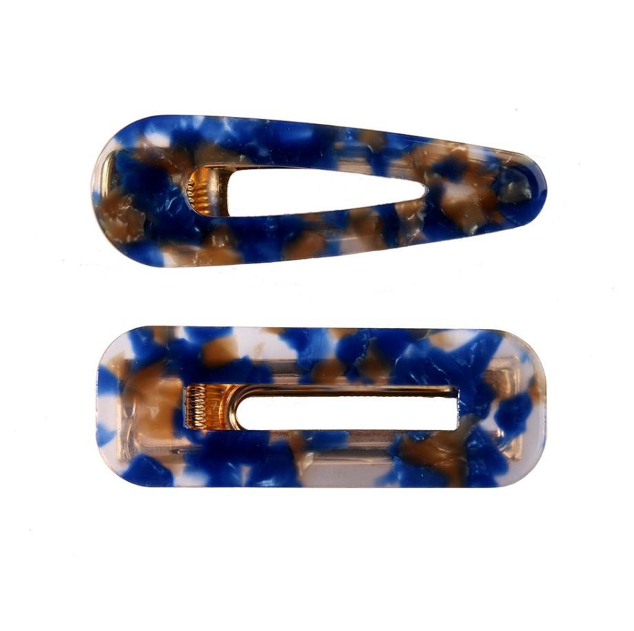 Acrylic Hair BB Clip Snap Barrette Accessories Hairpin Girls Boutique Acetic Acid Rectangle Waterdrop Hairgrip Gift package