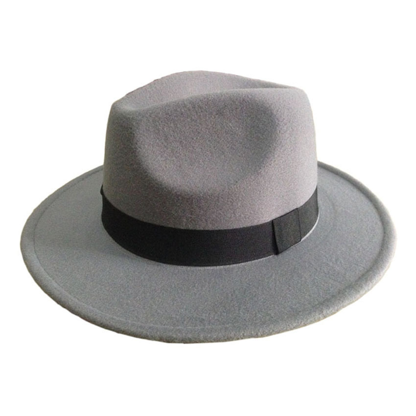 Men's Wool Felt Snap Brim Hat Trilby Women Vintage Wool Panama Fedora Cloche Cap Wool Felt Jazz Hats 14 colors YY0397 T200104