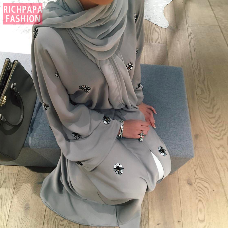 Abaya Femme Kimono Kaftan Robe Dubai Islam Muslim Hijab Dress Abayas Caftan Marocain Qatar Oman Turkey Elbise Ramadan Clothing