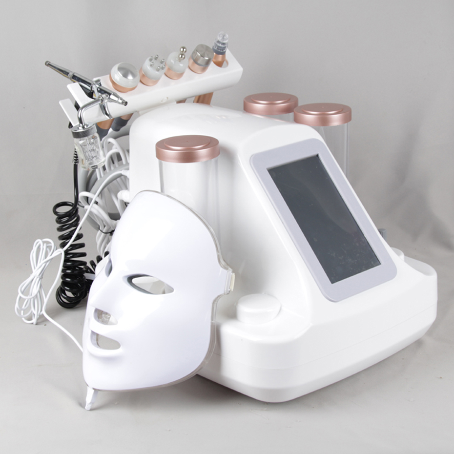 7 in1 Water facial Dermabrasion PDT Mask Oxygen Jet Cold Hammer BIO Face Lift Ultrasonic Machine Hydro Peeling Equipment