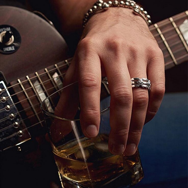 Modern Fashion Sterg Sier Rose Gold Filled Party Ring