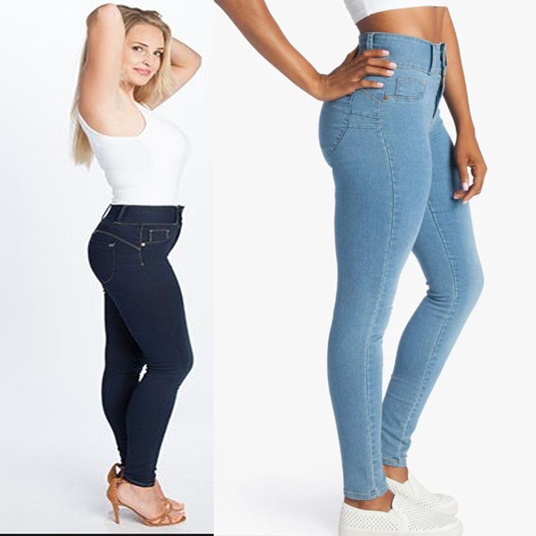 Women's Jeans Stretch Womens High Waisted Women Rise Pants Clothes Top Quality Drop