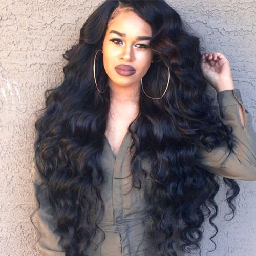 360 Lace Frontal Wig Loose Wave for Black Women Pre Plucked Glueless 150% Density 360 Lace Front Brazilian body wavy