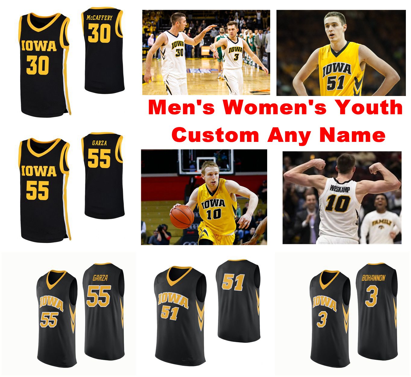 Iowa Hawkeyes Jerseys Luka Garza Jersey Aidan Vanderloo Connor McCaffery Cordell Pemsl NCAA College Basketball Jerseys Mens Custom Stitched, Black
Iowa Hawkeyes Jerseys Luka Garza Jersey Aidan Vanderloo Connor McCaffery Cordell Pemsl NCAA College Basketball Jerseys Mens Custom Stitched, Black