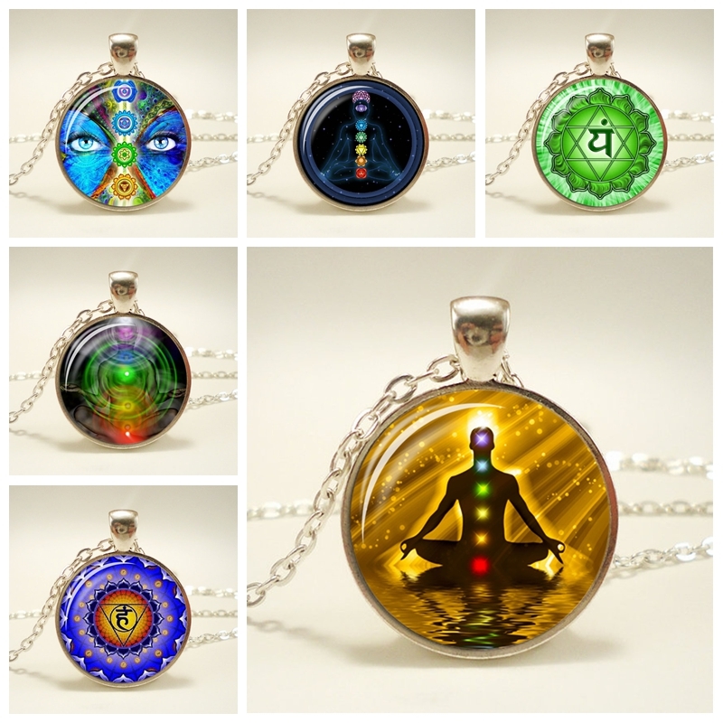 7 Chakra Reiki Healing Necklace Buddha Yoga Meditation Pendant Spiritual Om Symbol Indian Jewelry Chain Statement Hope Necklace
7 Chakra Reiki Healing Necklace Buddha Yoga Meditation Pendant Spiritual Om Symbol Indian Jewelry Chain Statement Hope Necklace