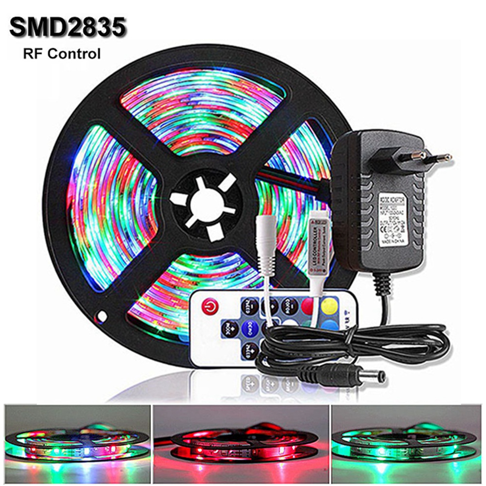 RGB LED Strip 2835 DC 12V Waterproof Flexible Ribbon Tira Led Light Strip Tape 60 LEDs/m 5M RF Remote Controller + Power Adapter
RGB LED Strip 2835 DC 12V Waterproof Flexible Ribbon Tira Led Light Strip Tape 60 LEDs/m 5M RF Remote Controller + Power Adapter