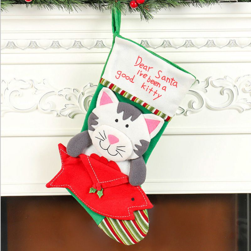 Unique Cute Cat Dog Shape Christmas Stocking Candy Gift Bag Christmas Festive Party Supplies
Unique Cute Cat Dog Shape Christmas Stocking Candy Gift Bag Christmas Festive Party Supplies