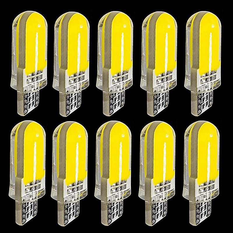 10PCS T10 194 2825 WY5W W5W COB LED Silica Gel Waterproof Wedge Light 501 Silicone Shell Car Reading Dome Lamp Auto Parking Bulb, As pic
10PCS T10 194 2825 WY5W W5W COB LED Silica Gel Waterproof Wedge Light 501 Silicone Shell Car Reading Dome Lamp Auto Parking Bulb, As pic