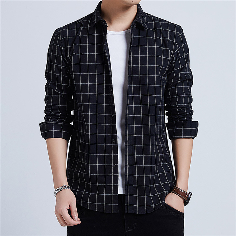 Regular Fit Shirts Men Dress Men's New Casual Fashion plaid Loose Lapel Long Sleeve Shirt Tops Blouse Man Shirts High Quality, Black
Regular Fit Shirts Men Dress Men's New Casual Fashion plaid Loose Lapel Long Sleeve Shirt Tops Blouse Man Shirts High Quality, Black