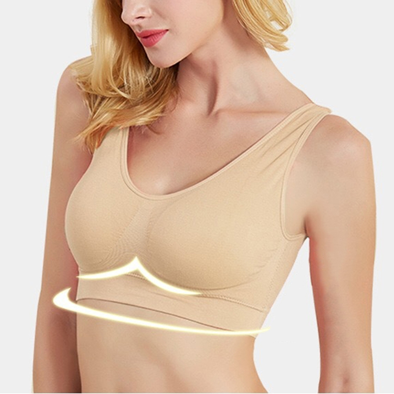 Fashion Breathable Bras Sports Solid Color Vest Brassiere Seamless Bra With Pads Bralette Push Up Brassiere Bra For Women, Black
Fashion Breathable Bras Sports Solid Color Vest Brassiere Seamless Bra With Pads Bralette Push Up Brassiere Bra For Women, Black