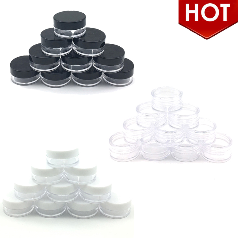 100Pcs 3 Gram Jar Make Up Jar Cosmetic Sample Empty Container Plastic Round Lid Small Bottle with Black White Clear Cap
100Pcs 3 Gram Jar Make Up Jar Cosmetic Sample Empty Container Plastic Round Lid Small Bottle with Black White Clear Cap