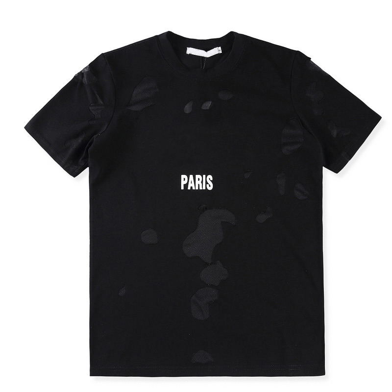 Hot Sale-18ss Summer Street wear Europe Paris Fashion Men High Quality Big Broken Hole Cotton Tshirt Casual Women Tee T-shirt S-2XL, White;black
Hot Sale-18ss Summer Street wear Europe Paris Fashion Men High Quality Big Broken Hole Cotton Tshirt Casual Women Tee T-shirt S-2XL, White;black